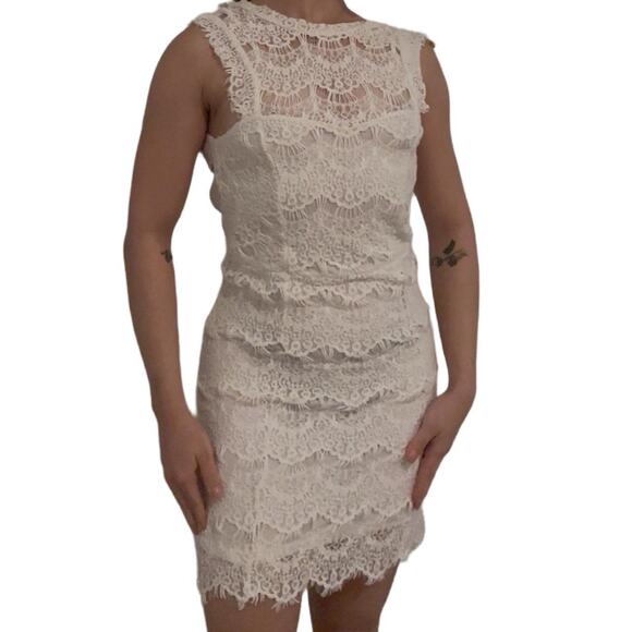 Free People DayDream BodyCon Slip Dress Lace Cut Outs Backless Size XS - Picture 1 of 6